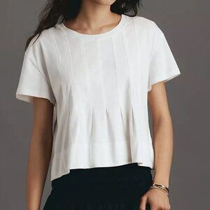 NWT Pilcro Anthropologie  Pleated Swing Tee M